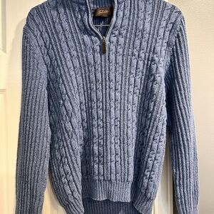 Blue Cable Knit Sweater TOSSA ELLA